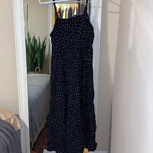 Gap Midi Black and White Polka Dot Dress